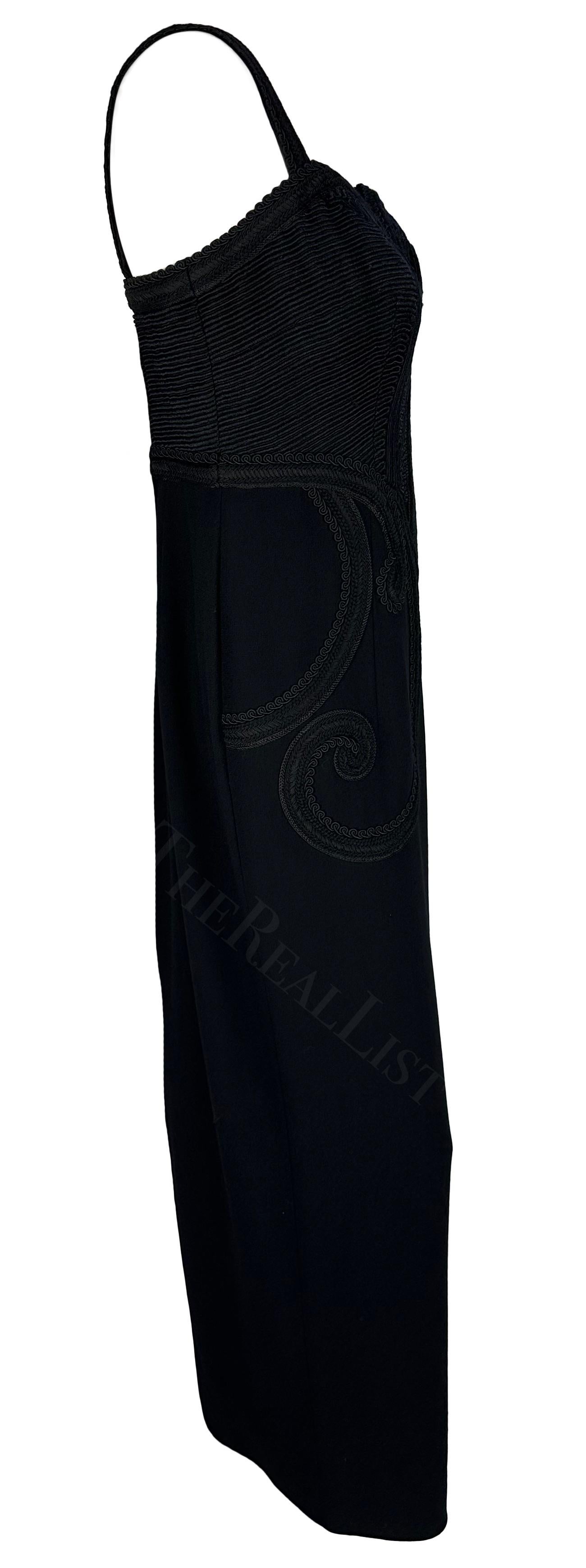 Robe tissée noire haute couture Christian Dior A/H 1998 par John Galliano  en vente 2