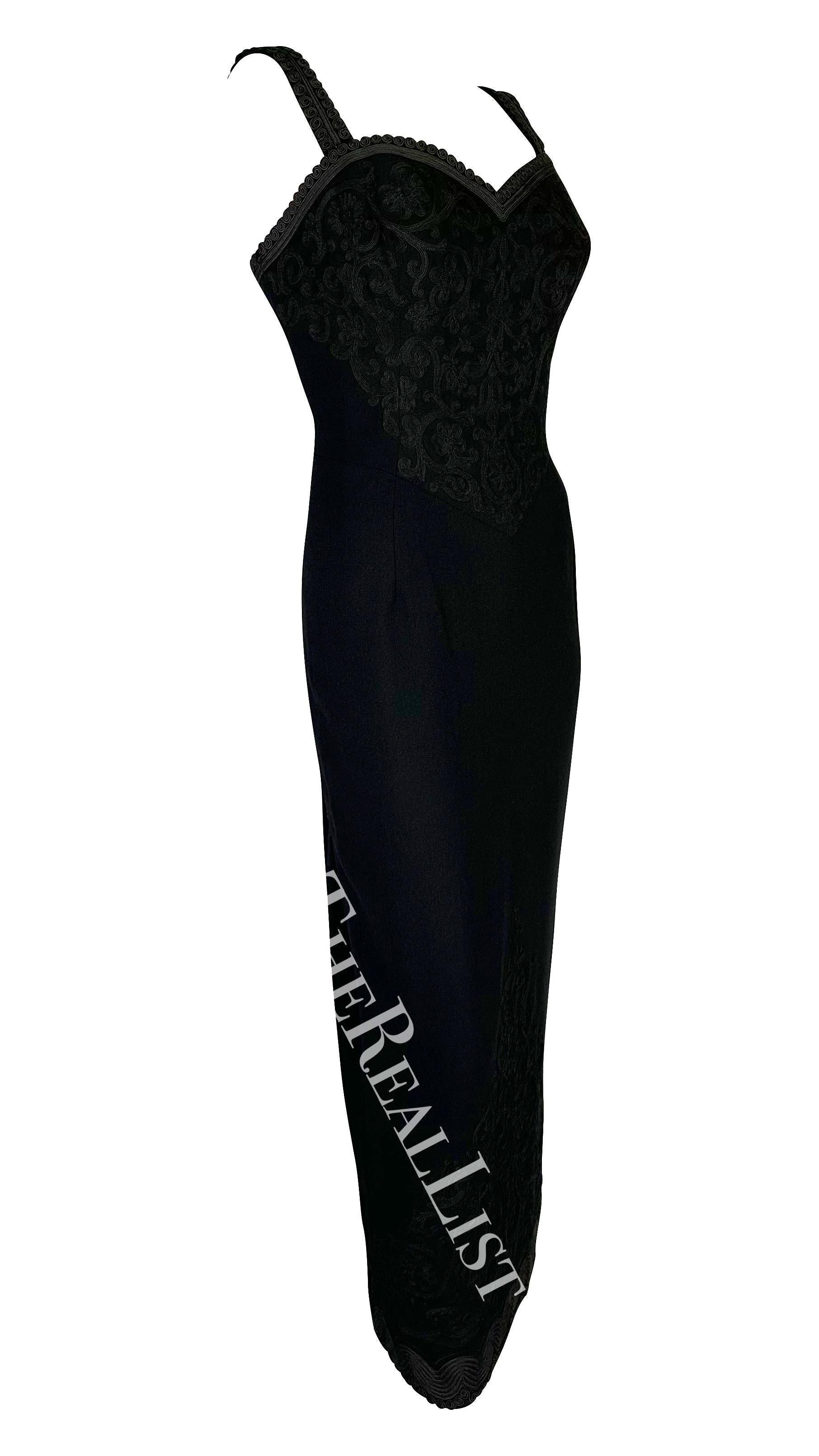 Robe tissée noire haute couture Christian Dior A/H 1998 par John Galliano en vente 2