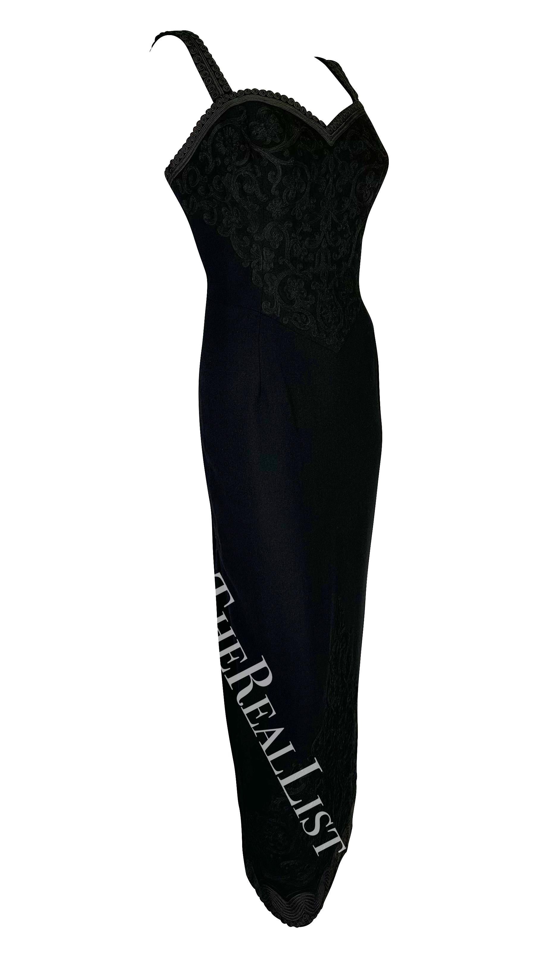 F/W 1998 Christian Dior Haute Couture by John Galliano Black Woven Gown  For Sale 3