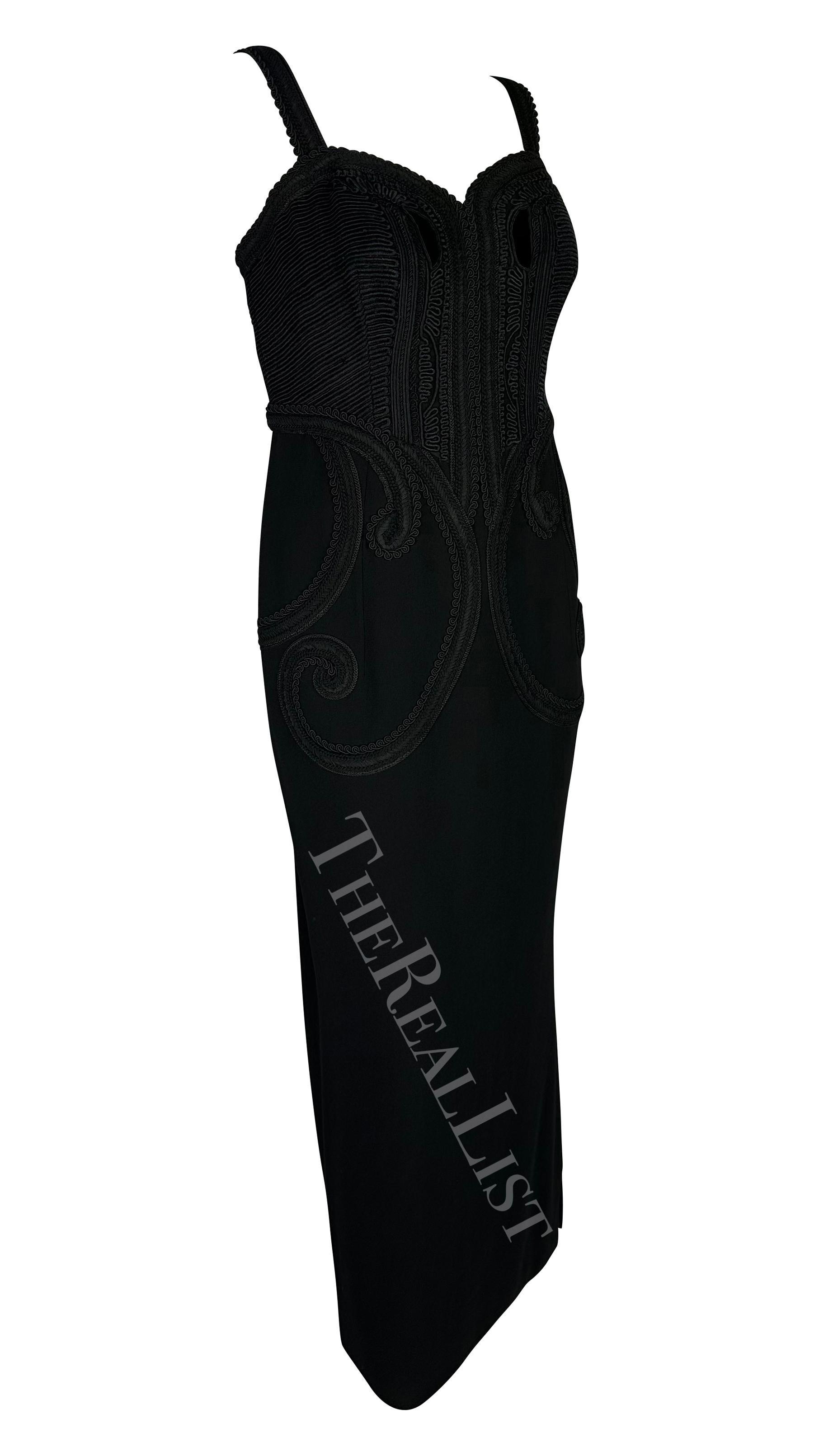 Robe tissée noire haute couture Christian Dior A/H 1998 par John Galliano  en vente 3