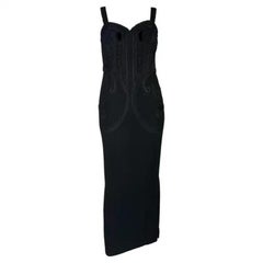 F/W 1998 Christian Dior Haute Couture by John Galliano Black Woven Gown