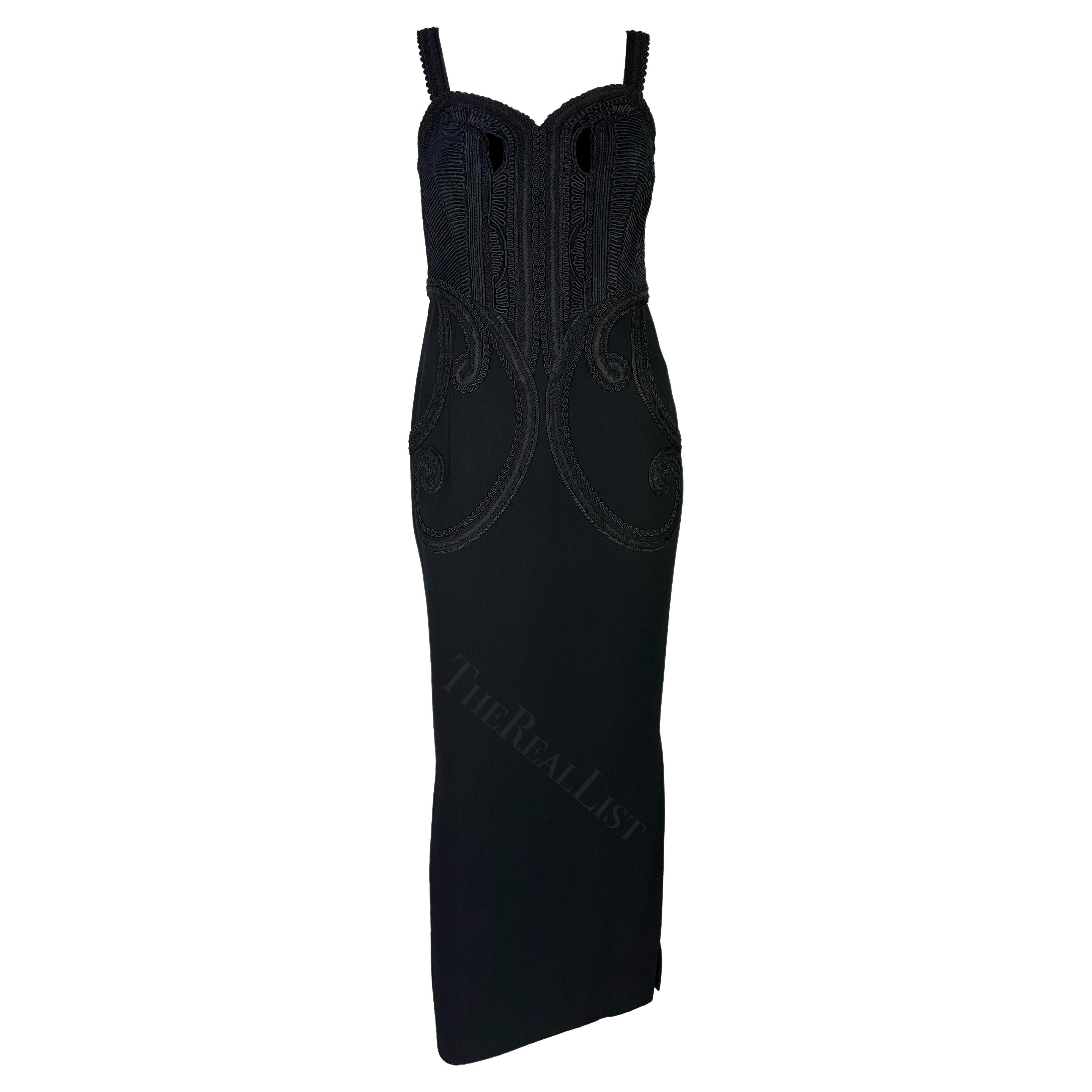 Robe tissée noire haute couture Christian Dior A/H 1998 par John Galliano  en vente