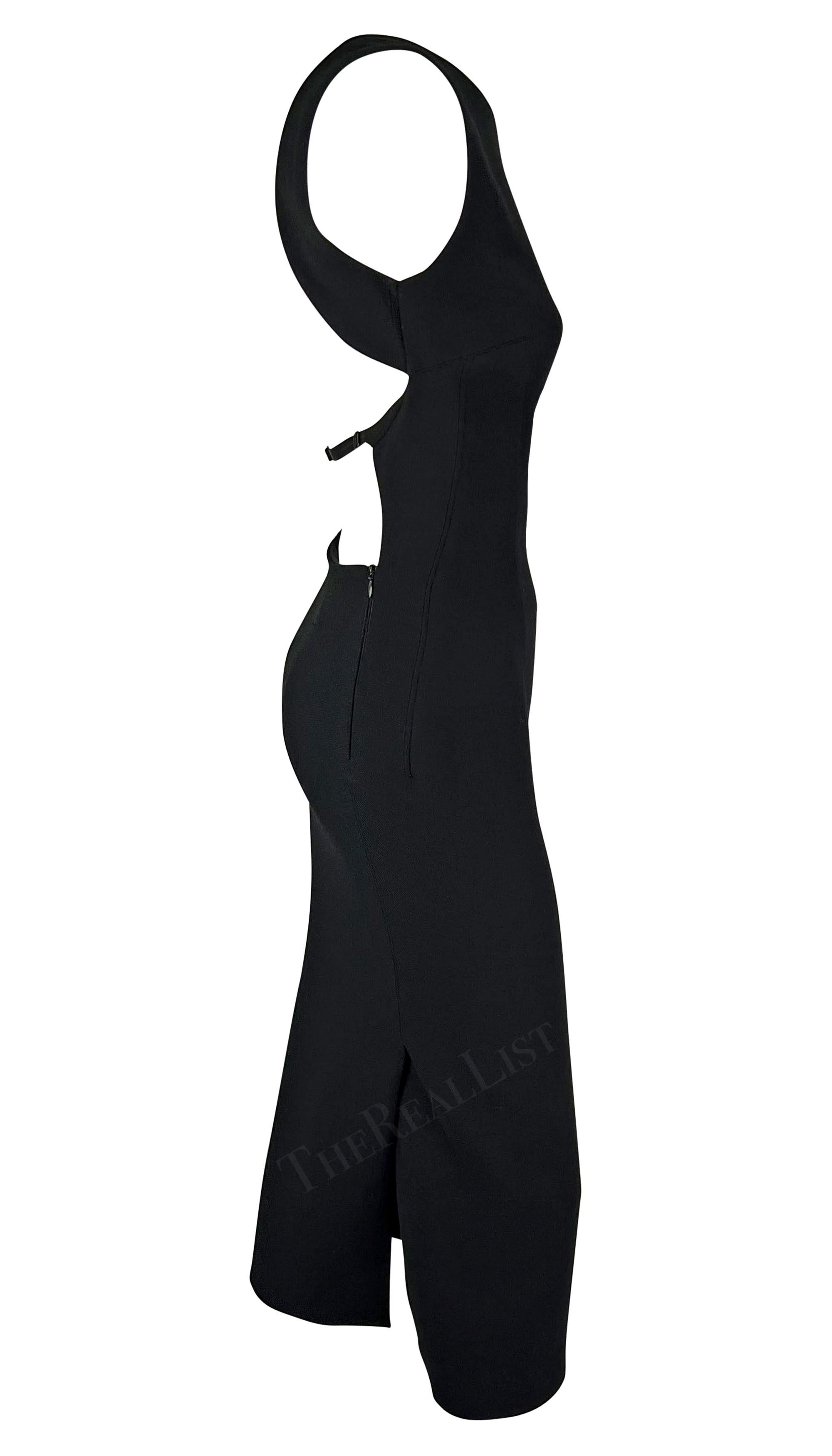 F/W 1998 Dolce & Gabbana Black Sleeveless Backless Runway Dress For Sale 1