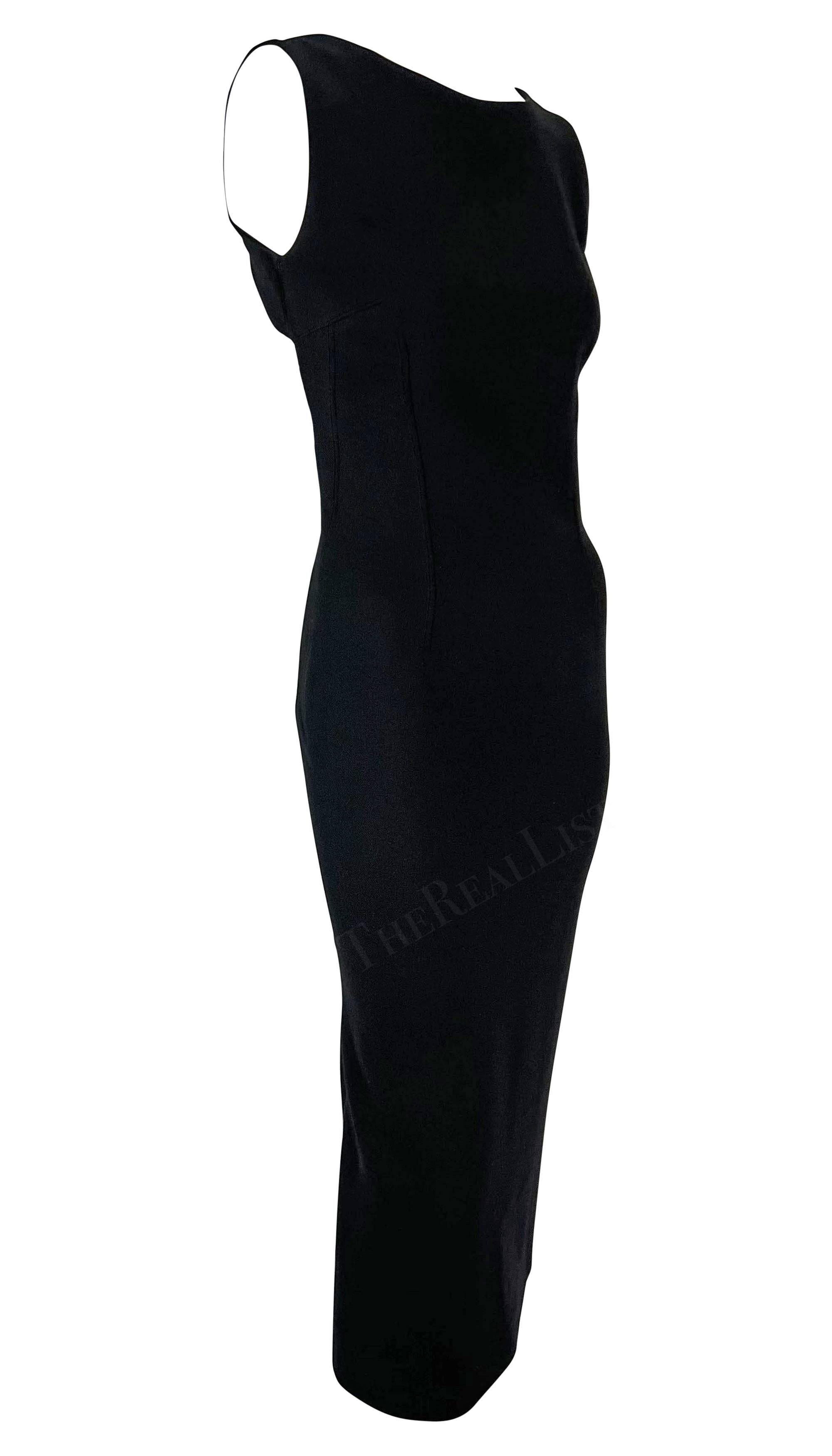 F/W 1998 Dolce & Gabbana Black Sleeveless Backless Runway Dress For Sale 2