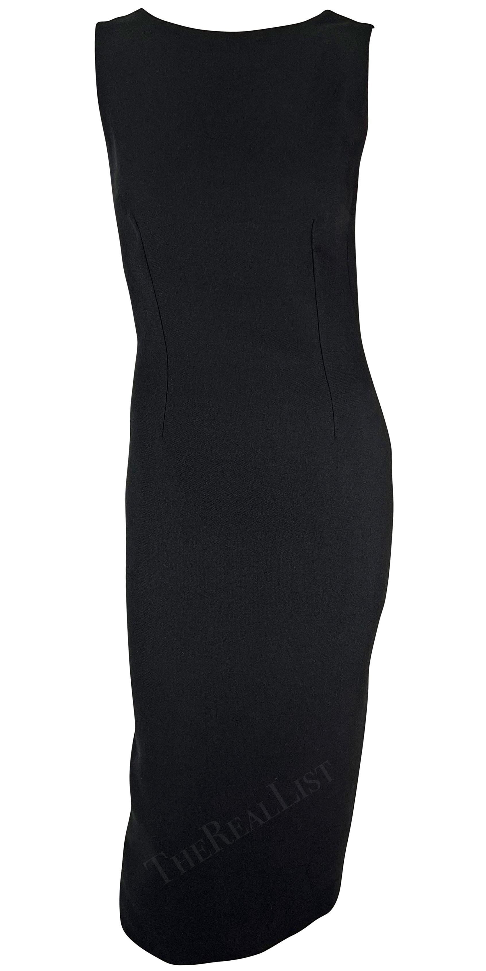 F/W 1998 Dolce & Gabbana Black Sleeveless Backless Runway Dress For Sale 3