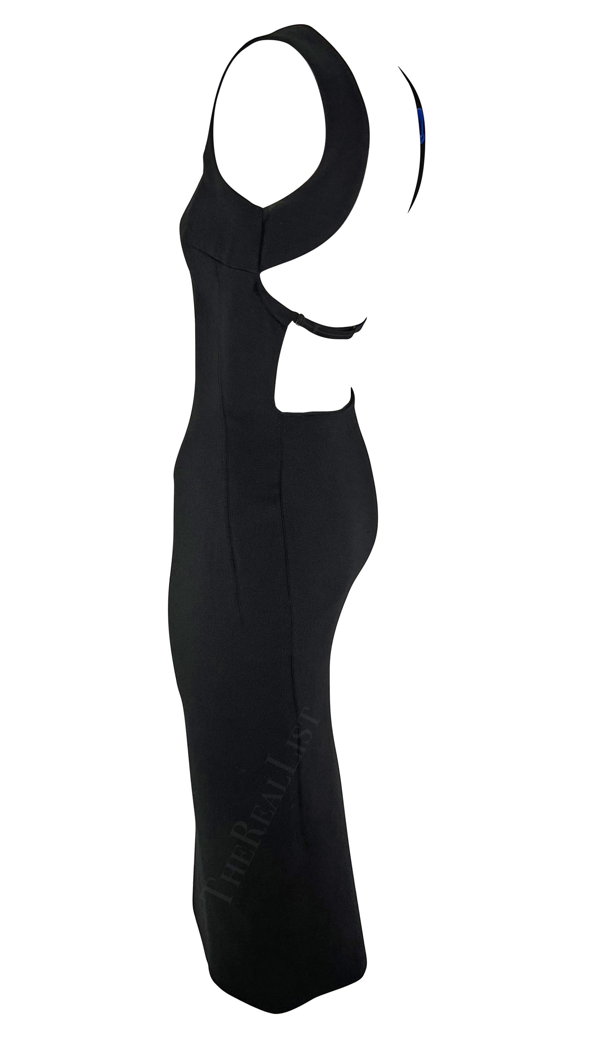 F/W 1998 Dolce & Gabbana Black Sleeveless Backless Runway Dress For Sale 5