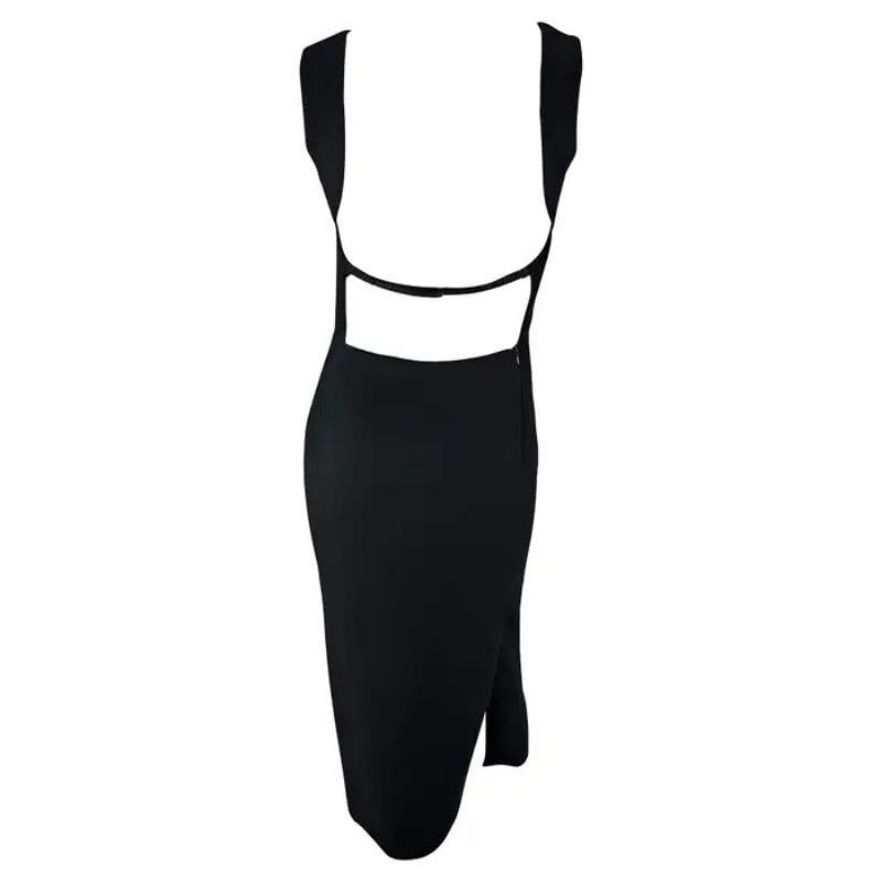 Dolce & Gabbana - Robe de défilé noire sans manches à dos nu, automne-hiver 1998