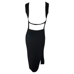Dolce & Gabbana - Robe de défilé noire sans manches à dos nu, automne-hiver 1998