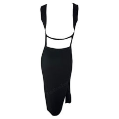 F/W 1998 Dolce & Gabbana Black Sleeveless Backless Runway Dress