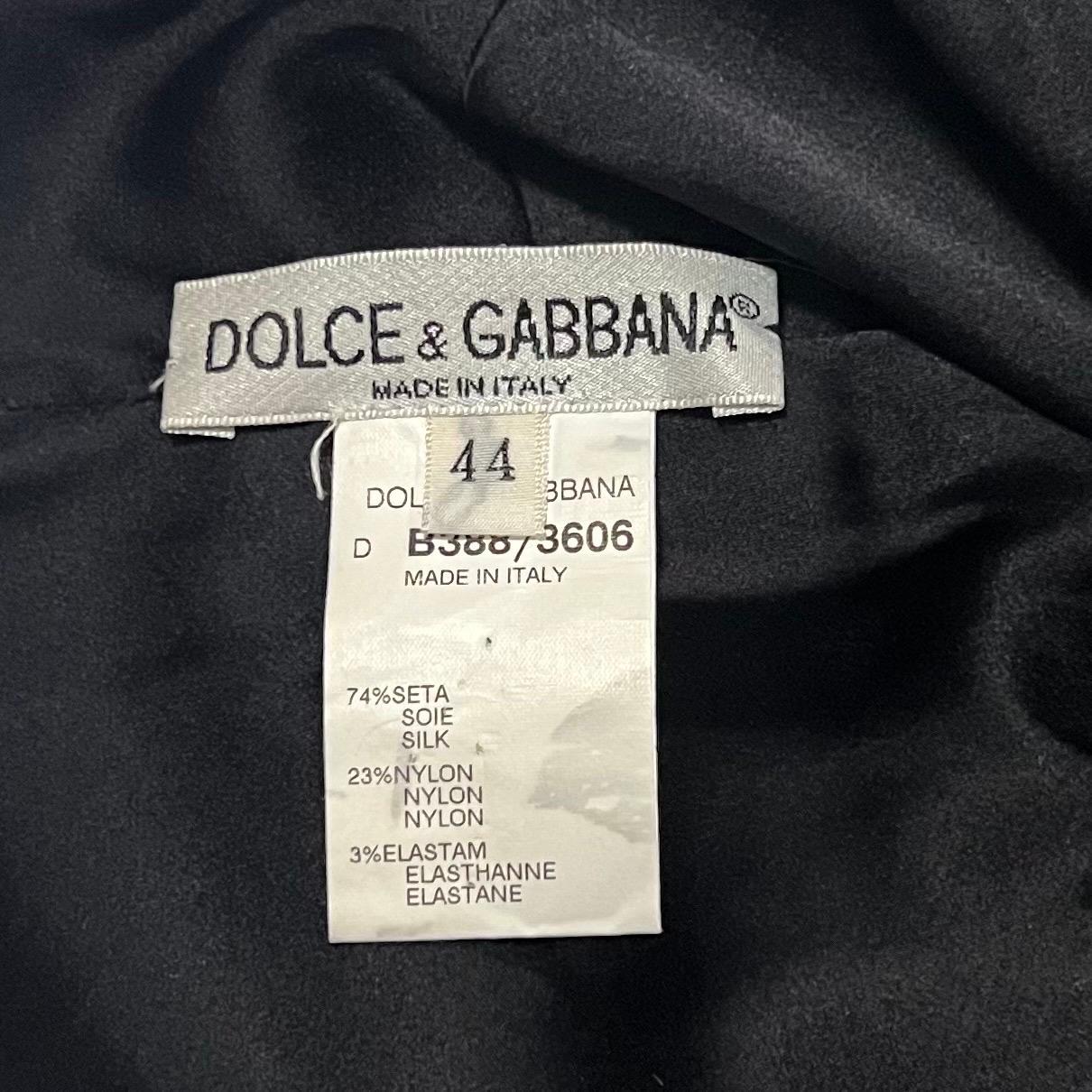 F/W 1998 Dolce & Gabbana Floral Hand Painted Silk Dress Runway 3