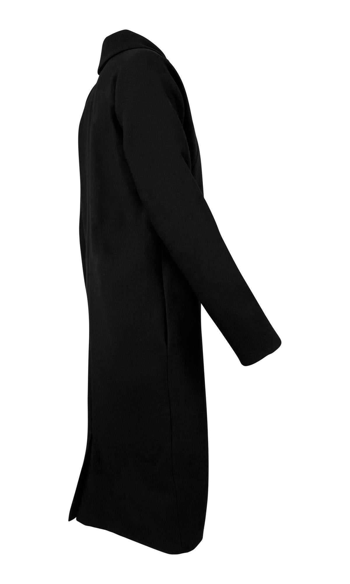 A/I 1998 Dolce & Gabbana: cappotto oversize in lana nera in vendita 2