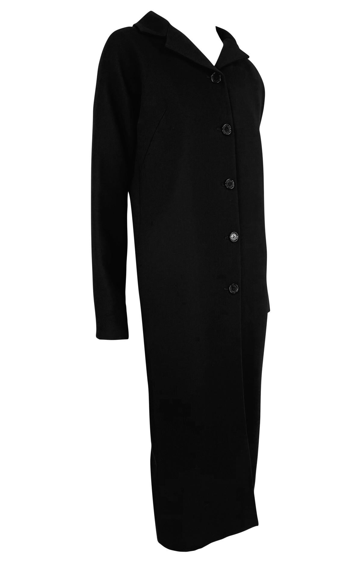 A/I 1998 Dolce & Gabbana: cappotto oversize in lana nera in vendita 3