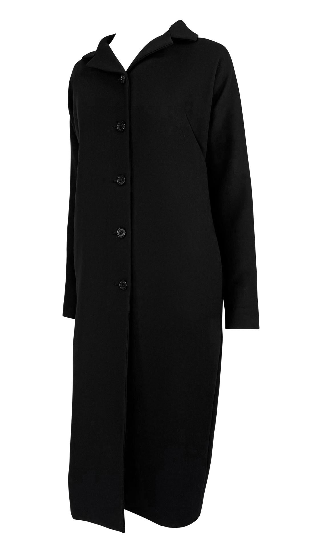 Nero A/I 1998 Dolce & Gabbana: cappotto oversize in lana nera in vendita