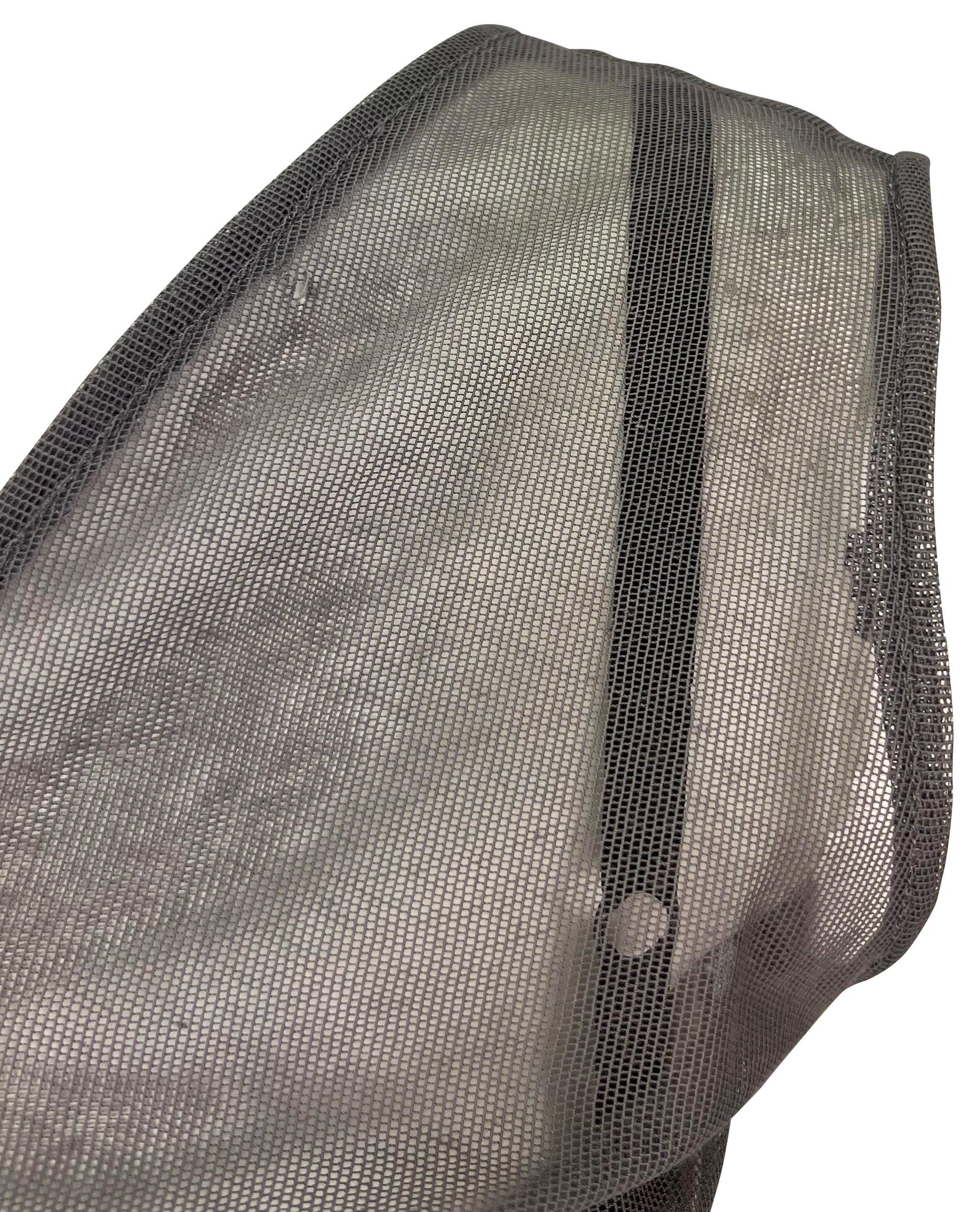 Donna A/I 1998 Dolce & Gabbana Canotta Stretch a rete metallica argento in vendita