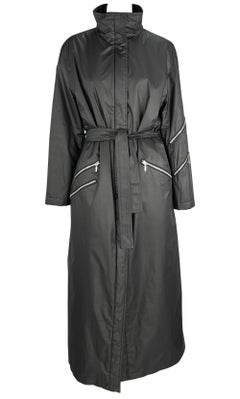 F/W 1998 Gianni Versace by Donatella Multi Zip Belted Full-Length Trench 44IT