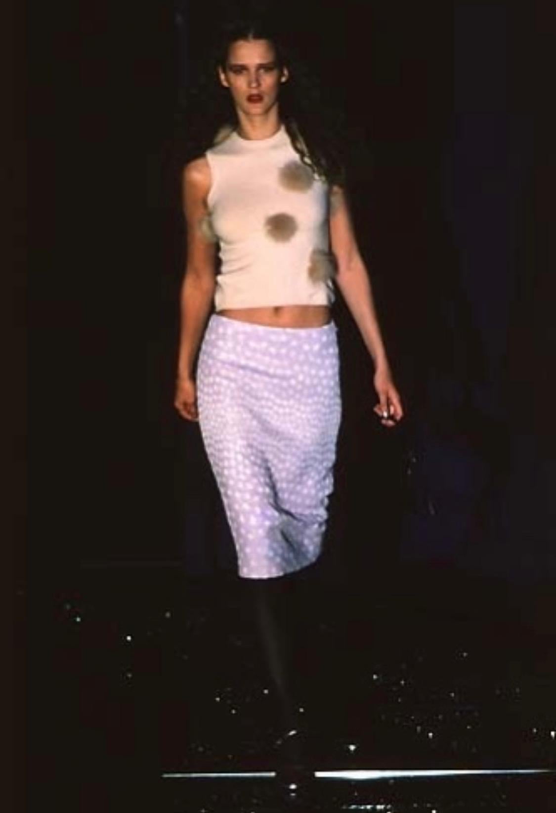 F/W 1998 Gianni Versace by Donatella Runway Baby Blue Pom Pom Knit ...