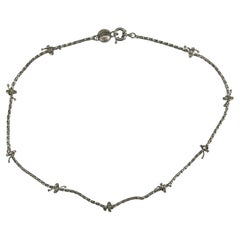 F/W 1998 Gianni Versace by Donatella Silver Rhinestone 'Barbed Wire' Necklace