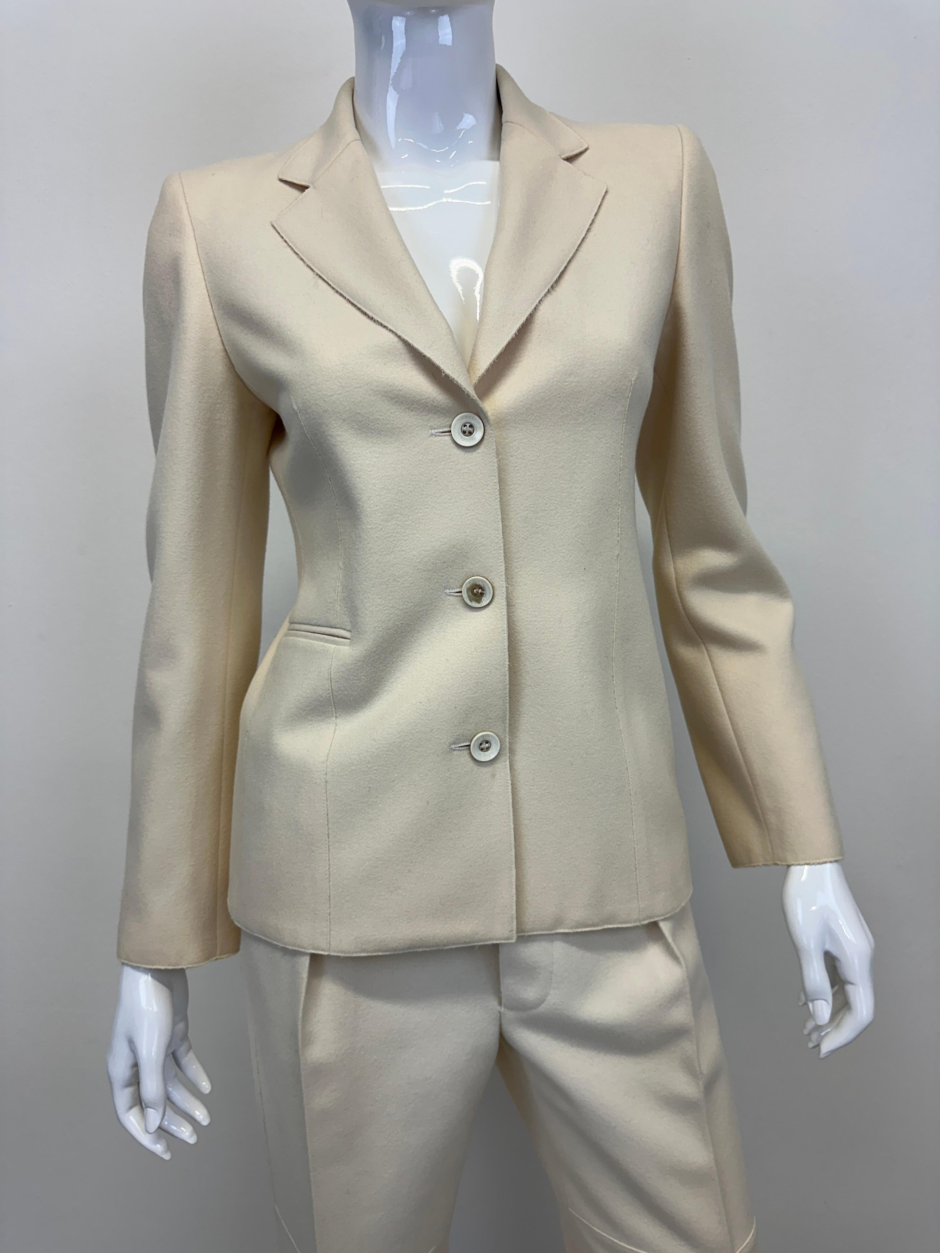 F/W 1998 Gucci by Tom Ford pasarela conjunto blazer y pantalón de lana crudo en Bueno Estado en Padova, IT