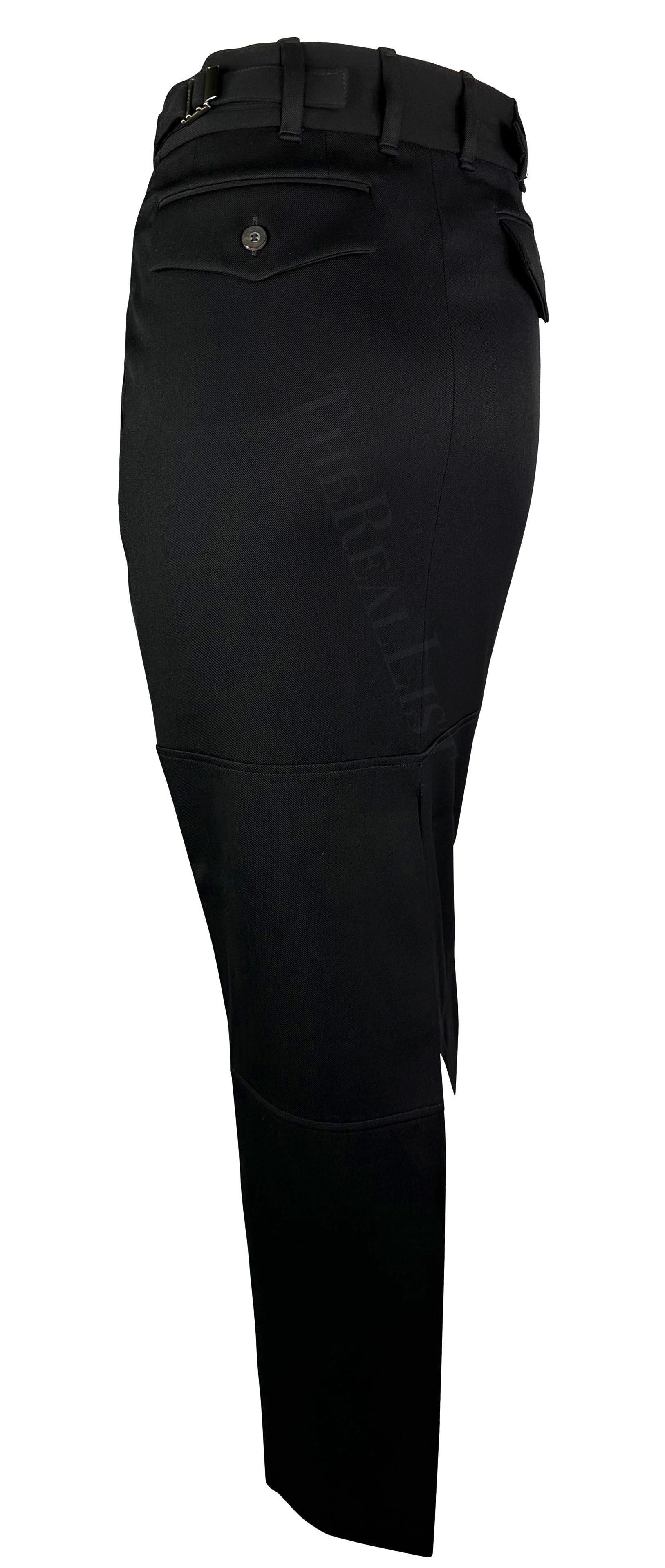 A/I 1998, Gucci by Tom Ford: Maxi gonna a fessura in lana con fibbia nera in vendita 7