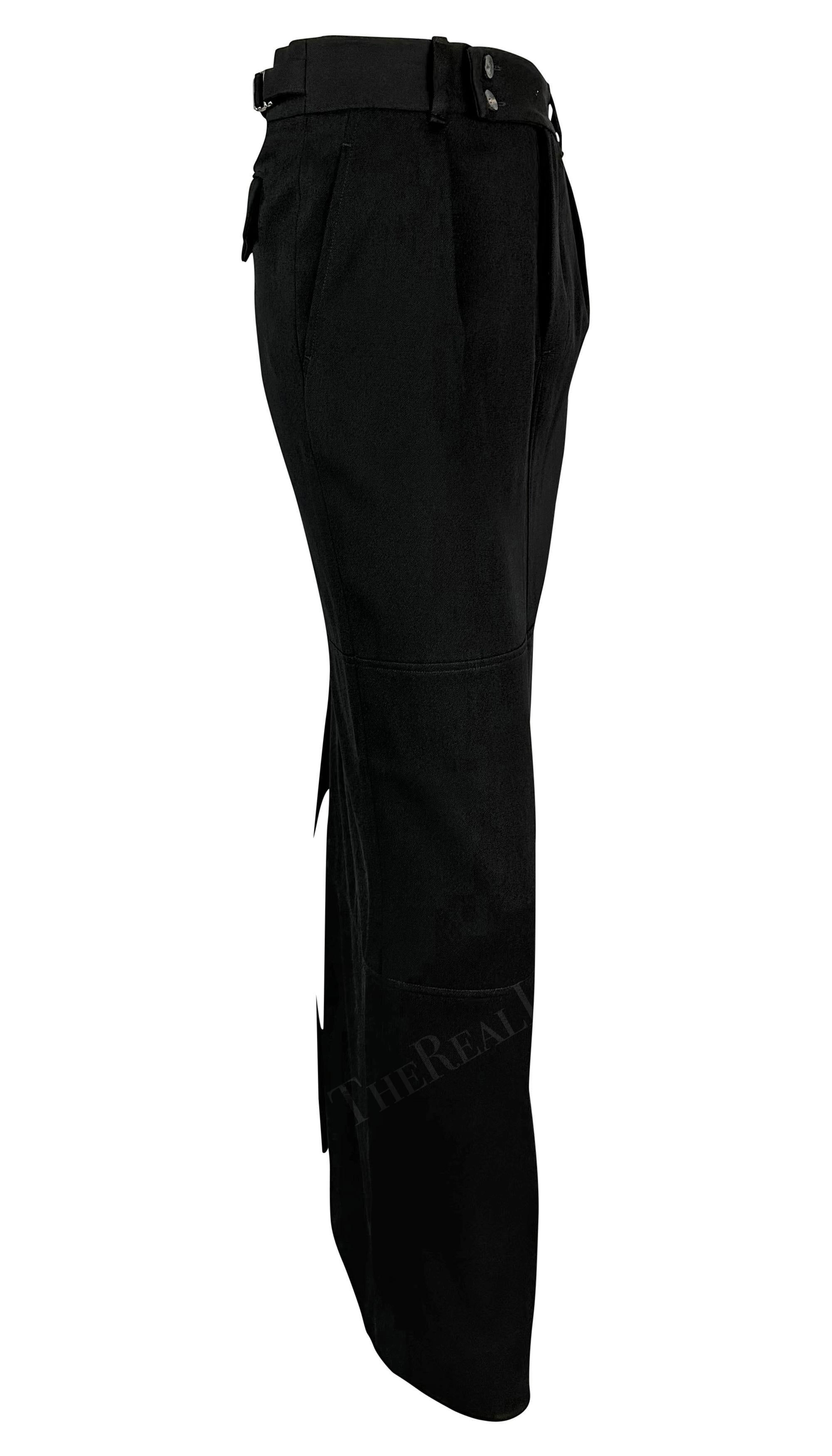 A/I 1998, Gucci by Tom Ford: Maxi gonna a fessura in lana con fibbia nera in vendita 4