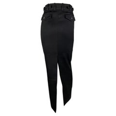 H/W 1998 Gucci by Tom Ford Laufsteg Werbe-Maxirock mit schwarzer Schnalle aus Wolle