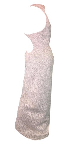 F/W 1998 Ocimar Versolato Haute Couture Runway Ribbon Cut-Out Gown Dress