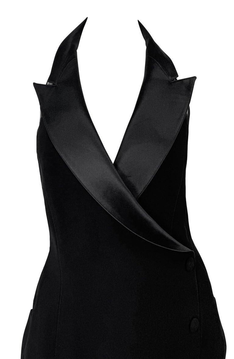 tuxedo halter dress Long Halter Formal Dress with High Neckline Eggplant / XLarge main image 1