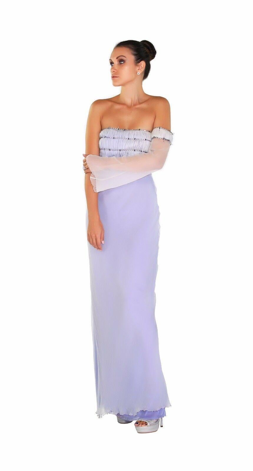 F/W 1998 VINTAGE GIANNI VERSACE COUTURE LILAC Dress 38 - 2 6