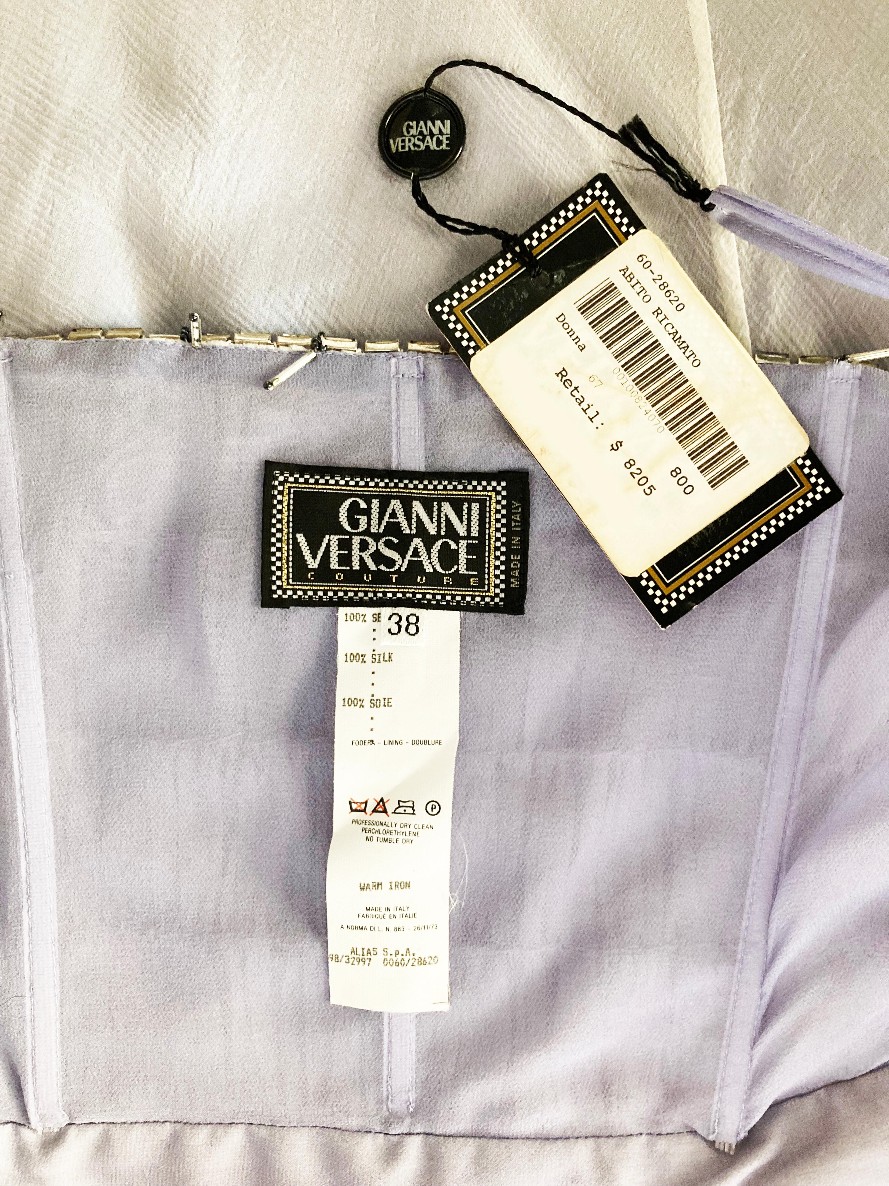 F/W 1998 VINTAGE GIANNI VERSACE COUTURE LILAC Dress 38 - 2 10
