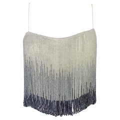 F/W 1999 Chloé by Stella McCartney Runway Ombré Beaded White Cami Tank Top