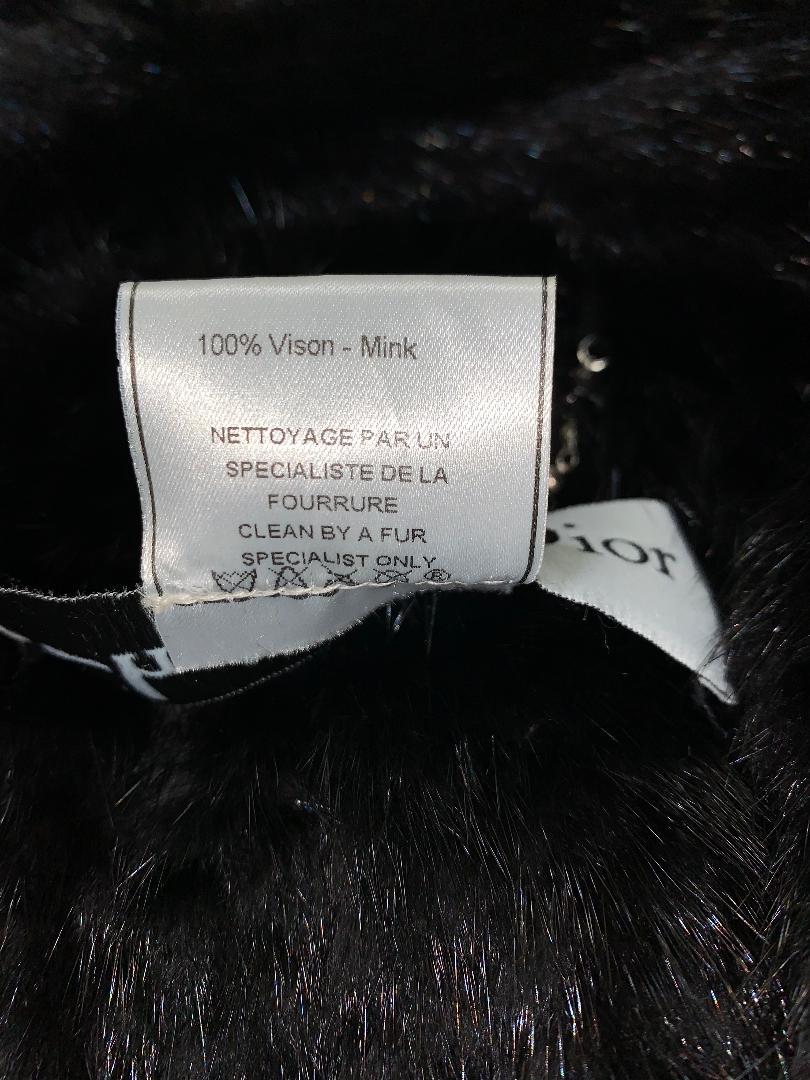 F/W 1999 Christian Dior by John Galliano Black Knit Mink Coat Jacket For Sale 4