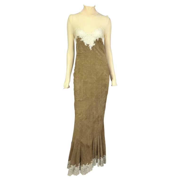 chinese dress ladies Vintage 2004 Christian Dior by John Galliano Ethereal Ice Blue Silk & Tulle  Tiered Bias-Cut Gown