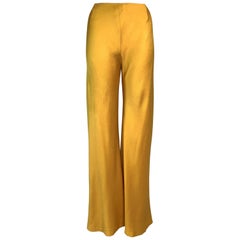 F/W 1999 Christian Dior John Galliano Liquid Gold Bell Bottom Wide Leg Pants