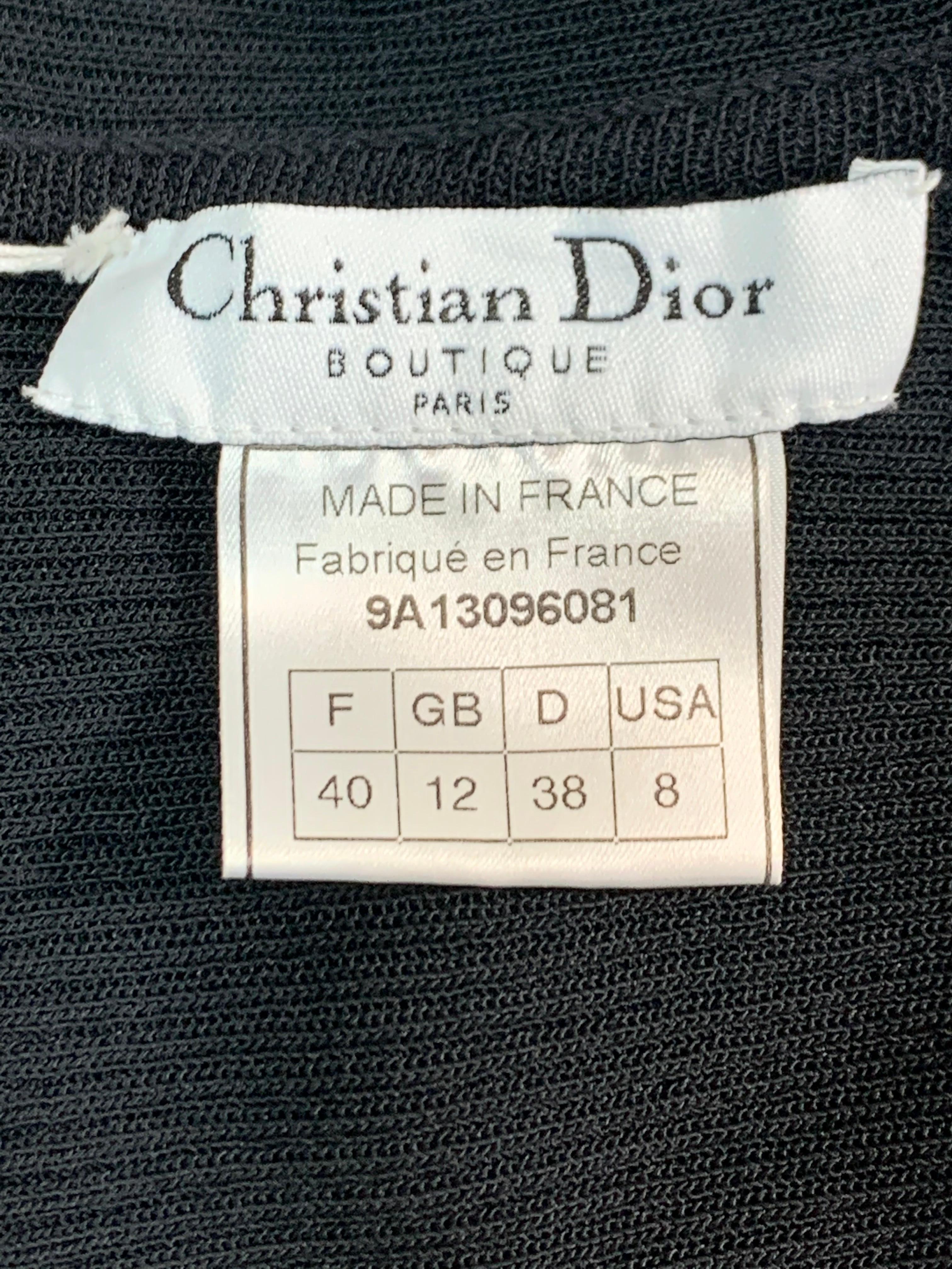 F/W 1999 Christian Dior John Galliano Sheer Black Knit Maxi Dress Gown ...