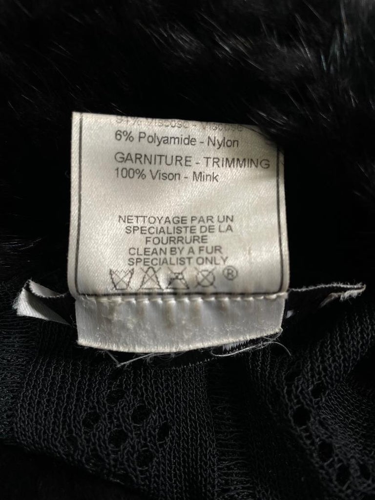 F/W 1999 Christian Dior John Galliano Sheer Black Knit Mink Sweater Top ...