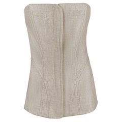 F/W 1999 Gianfranco Ferré Runway Beige Strapless Corset Boned Top
