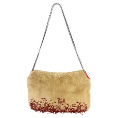 F/W 1999 Gianni Versace by Donatella Camel Tone Fur Coral Chain Shoulder Bag