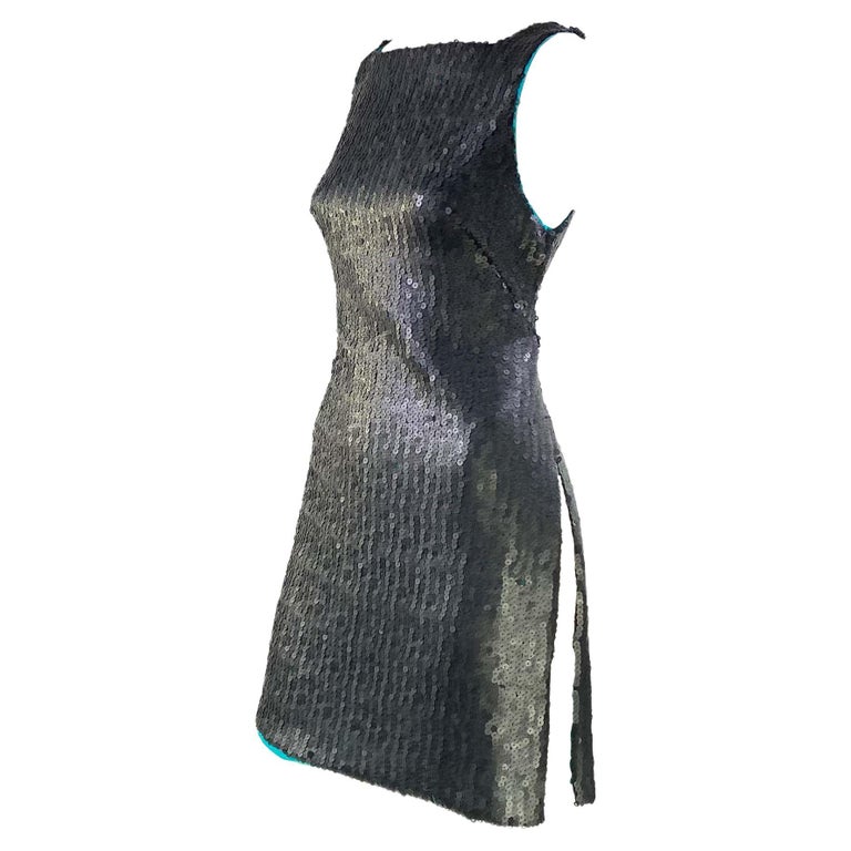 slim fit dress slacks NWT Versace Collection Metallic Zip Front Dress 42 – The Closet New York