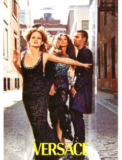 A/I 1999 Gianni Versace for Gianni Versace, Donatella Versace Maxi Gonna in velluto nero turchese e trasparente