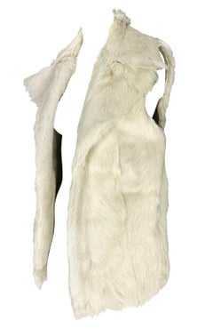 F/W 1999 Gucci by Tom Ford Off White Goat Fur Men's Vest