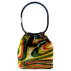 H/W 1999 Gucci by Tom Ford Psychedelic Swirl Samt Acryl Ring Hobo-Tasche 