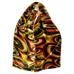 F/W 1999 Gucci by Tom Ford Psychedelic Velvet Swirl Scarf