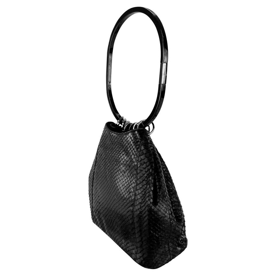 F/W 1996 Gucci by Tom Ford Black Pony Hair Oversized Runway Shoulder ...