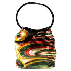 F/W 1999 Gucci by Tom Ford Vintage Runway Psychedelic Swirl Silk Velvet Acrylic