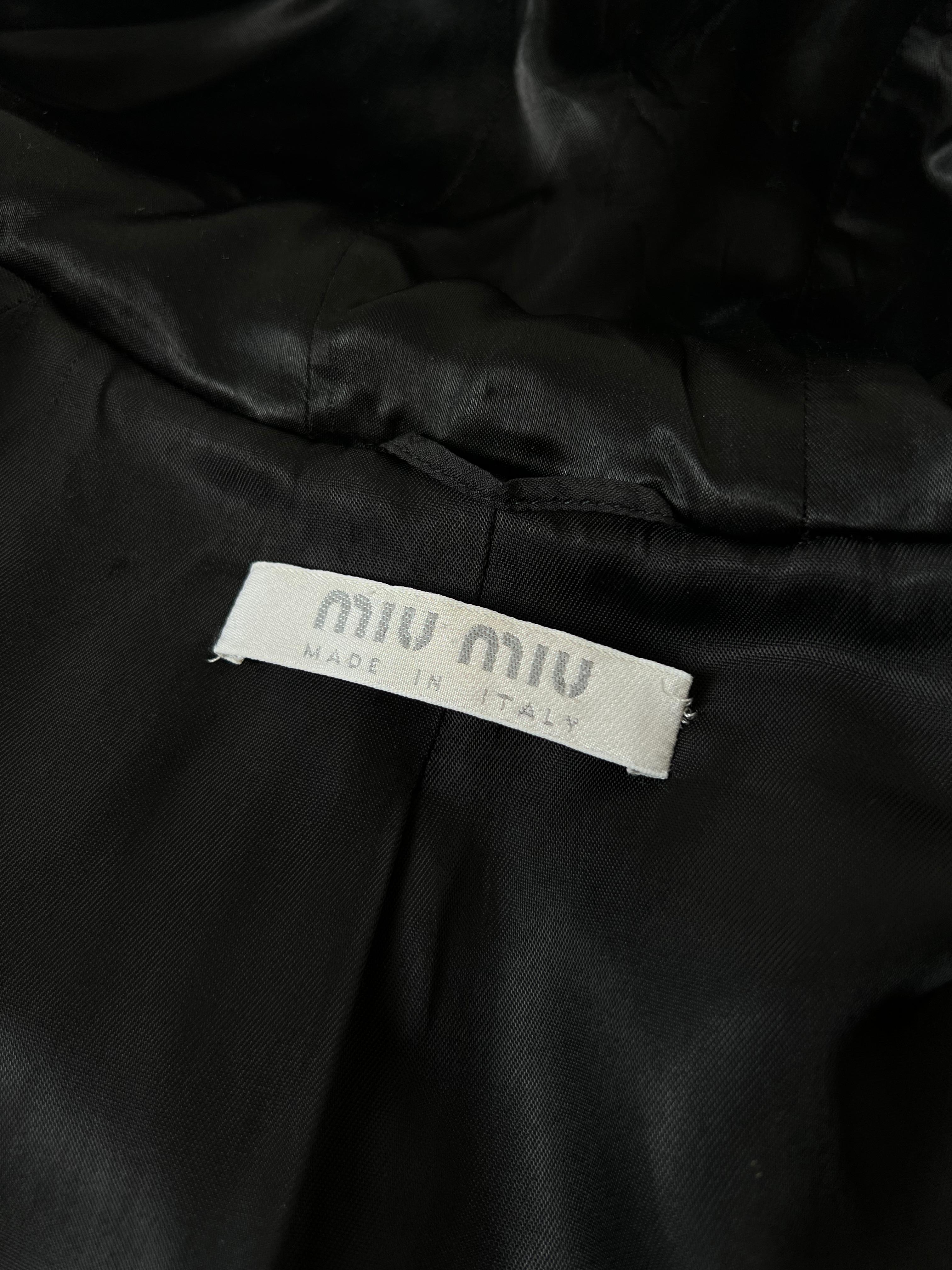 A/I 1999 Miu Miu - Passerella e Campaigner - Cappotto nero in vendita 4