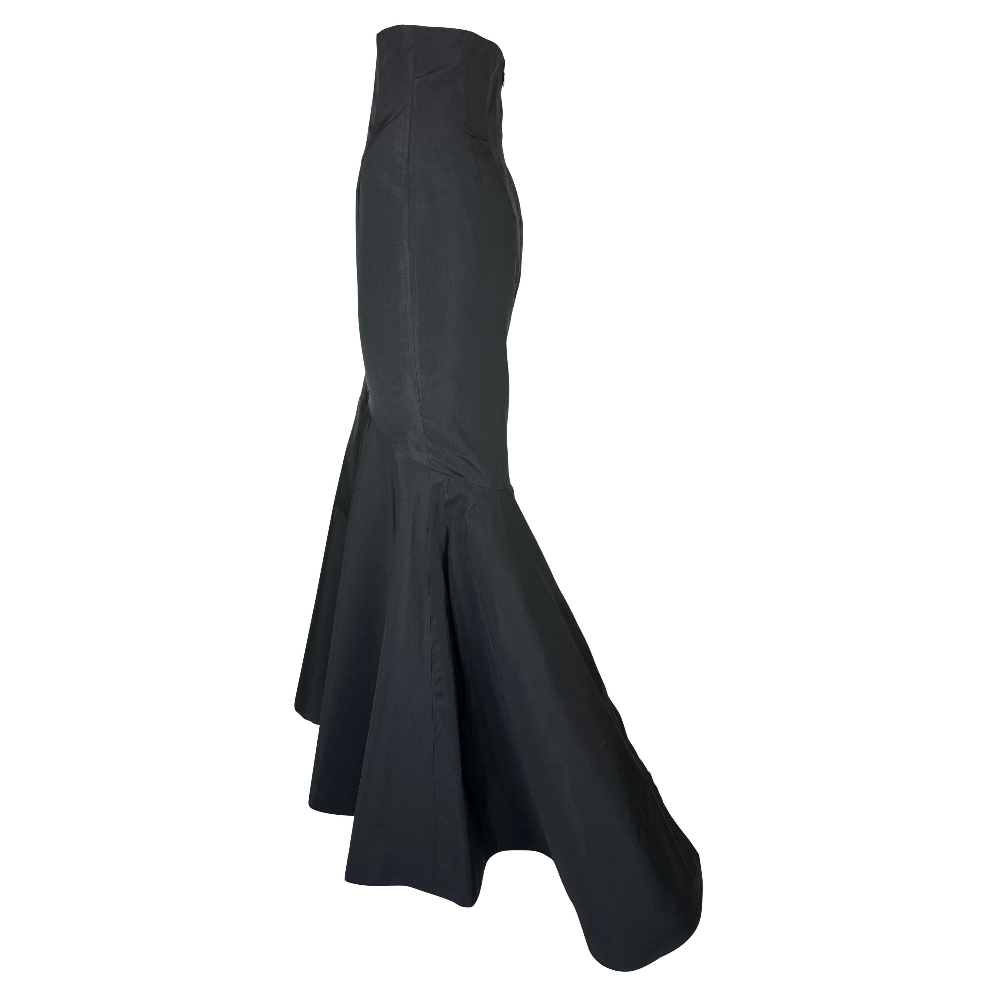 F/W 2000 Balmain Haute Couture by Oscar de la Renta Corset Flare Silk Skirt 2
