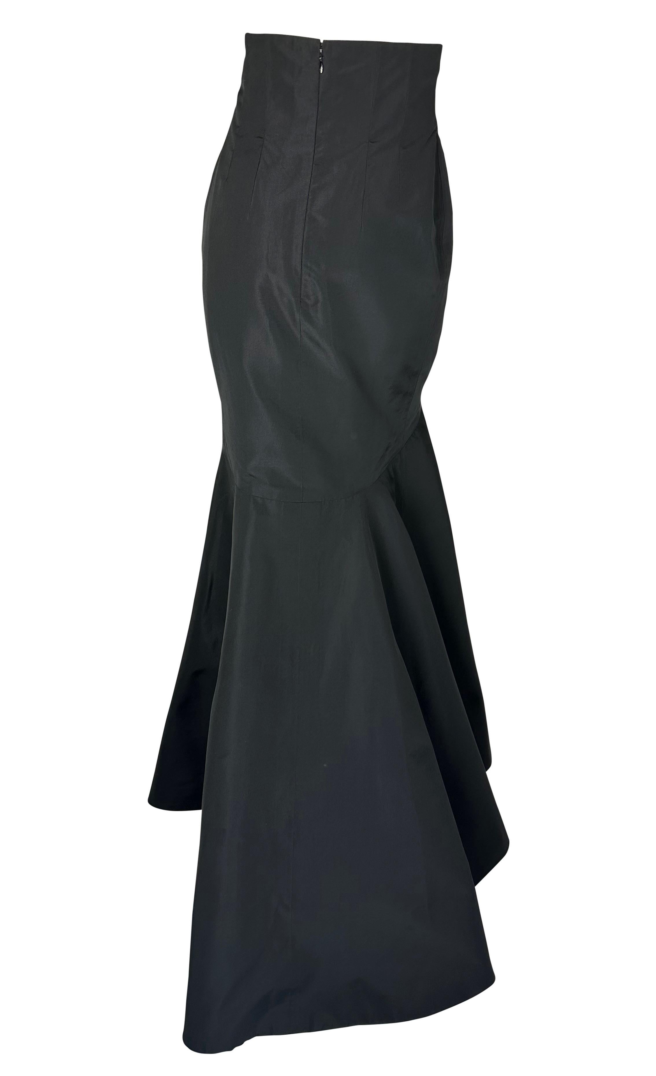F/W 2000 Balmain Haute Couture by Oscar de la Renta Corset Flare Silk Skirt 3