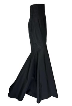 F/W 2000 Balmain Haute Couture by Oscar de la Renta Corset Flare Silk Skirt
