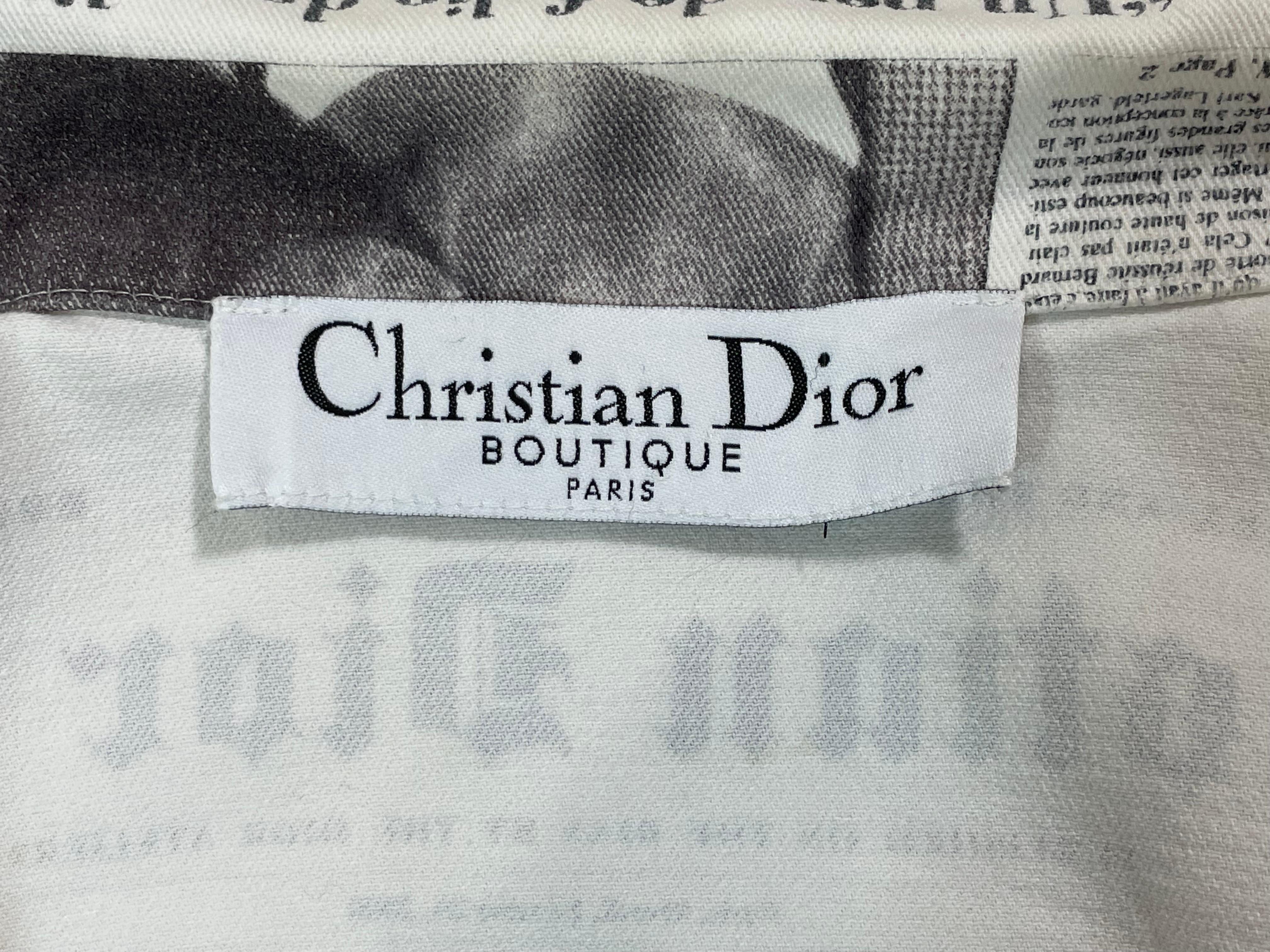 Women's F/W 2000 Christian Dior by John Galliano Newsprint Cropped Jacket