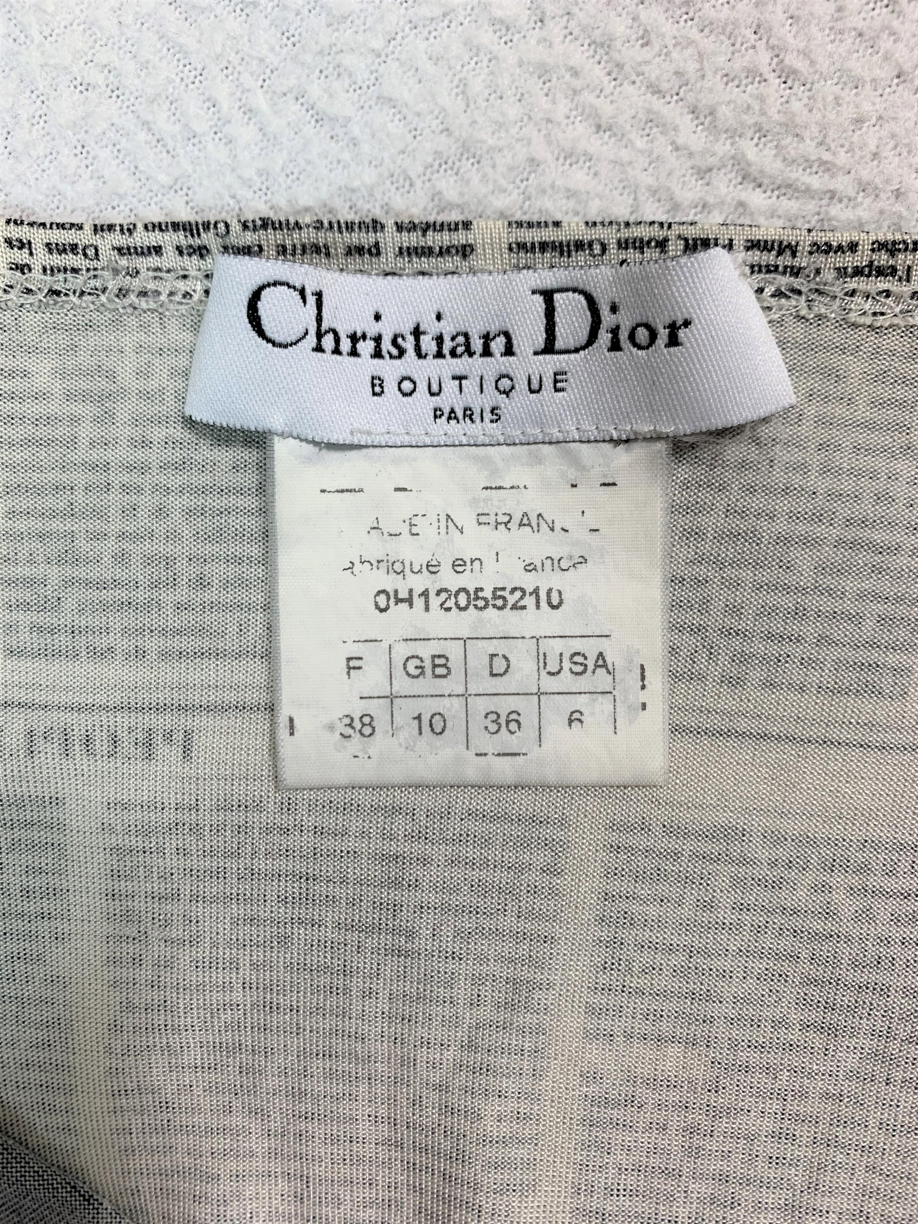 Gray F/W 2000 Christian Dior by John Galliano Newsprint Ruffle Cami Top
